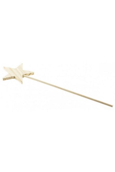 daço Daco Small Star Wooden Wand, 9.5x36 cm, Color Natur