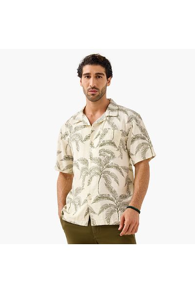 Iconic Iconic All-Over Leaf Print Shirt