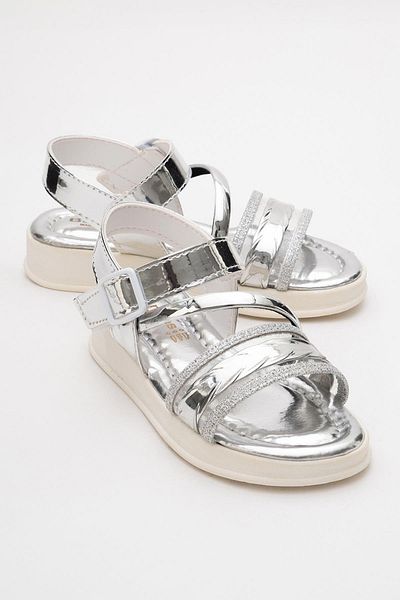 CCWAY AYAKKABI Children's Sandals 26-30 Silver