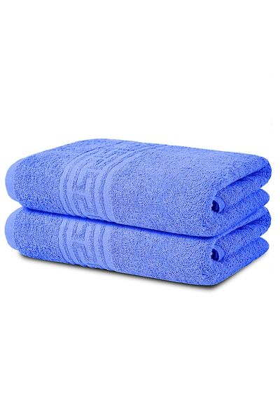 Modis Set of 2 Premium Quality Cotton Bath Towels, Modis, 50X90 cm, Blue