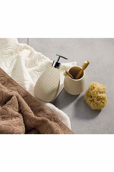 Kela MEDEA soap dish, beige artificial stone