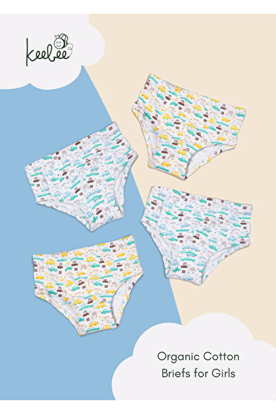 KeeBee 4 Pack Boys Briefs 95% Organic Cotton 5% Elastane, Soft and Comfortabl...