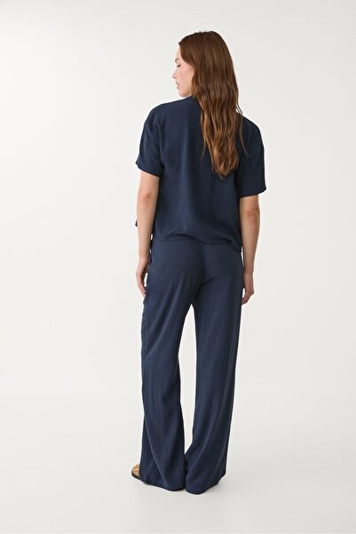Stradivarius Flowing linen blend trousers