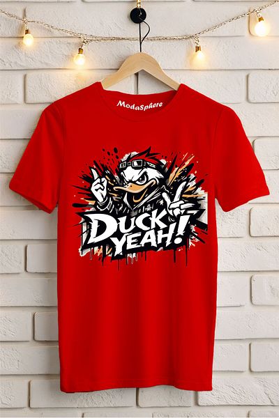 ModaSphere Duck Yeah! Printed Unisex Oversize T-Shirt