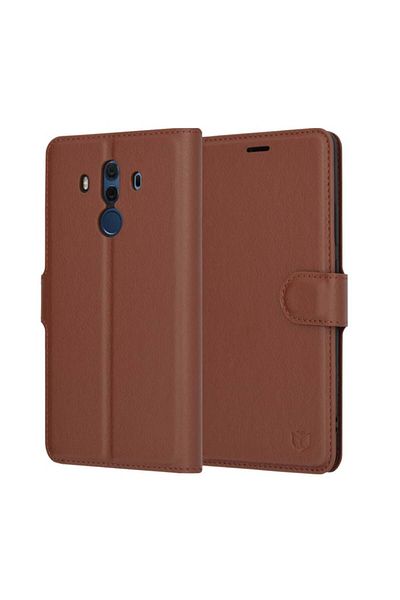 SKYDDAR INNOVATION Husă pentru Huawei Mate 10 Pro, tip Folio Book din piele, cu portofel interior, set de autocolante, maro