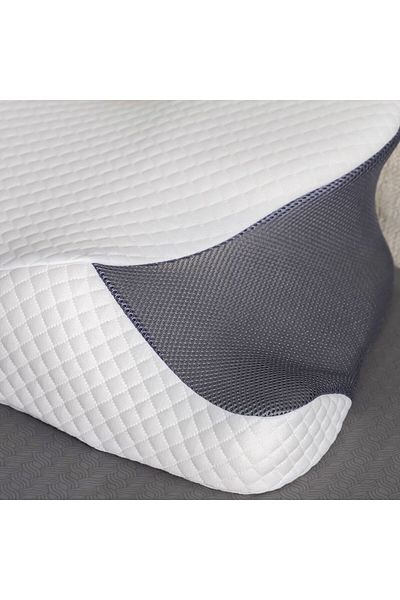 Danube Home Repose Double Jacquard 3D Mesh Ergo Pillow 66x38x17Cm | Polyurethane Pillow