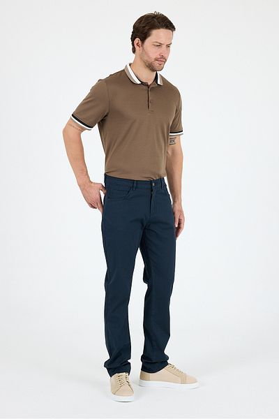 Rodi Men's Regular Fit Gabardine 98% Cotton 2% Elastane Comfortable Casual Classic Straight Cut Trousers 1162