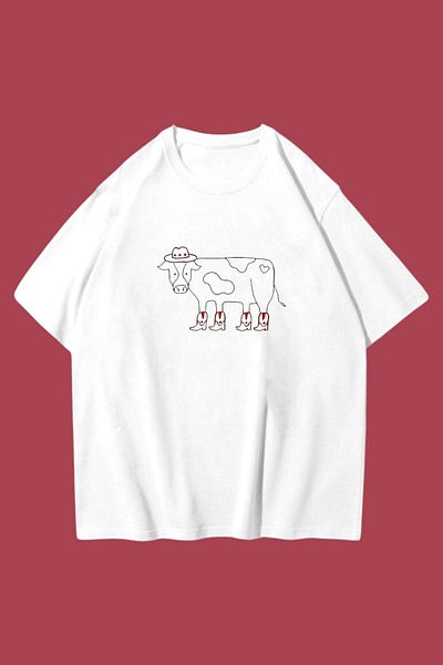 Carpe Cowboy Cow Oversized T-Shirt