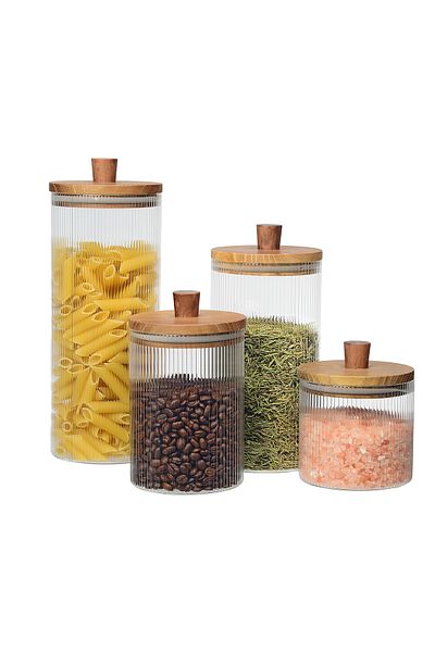 AROW Regina Set of 4 Glass Jars