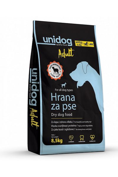 Gebi UNI DOG Adult 8.5 Kg - Hrană uscată, amestec complet pentru câini adulți, 23% proteine