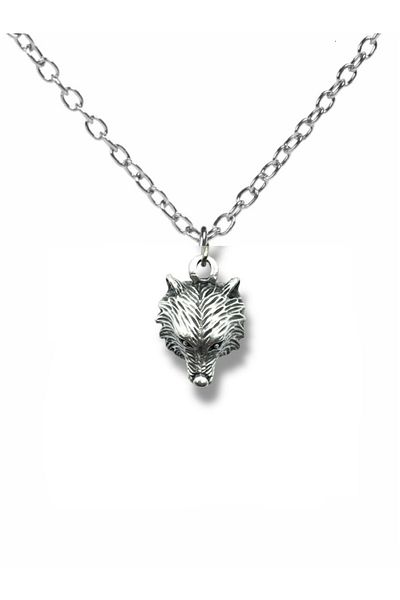 Herşey Nota Cunning Spirit – Unisex Necklace with Fox Head Figure (60 cm Chain)