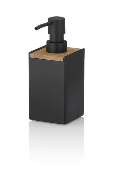 Kela Cube soap dispenser black polyresin 300 ml