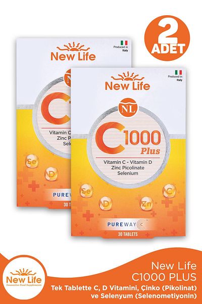 New Life C 1000 Plus 30 Tablets 2 Pieces