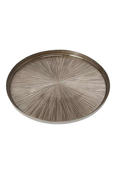Secret de Gourmet Elegant Round Shaped Glass Astra Dinner Plate Champagne 28cm