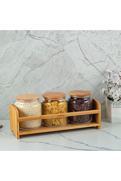 Bambum Bench Plus 4 Piece Spice Set with Stand 1080 ml