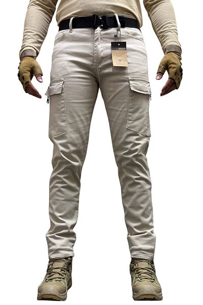 Polviton Men's Cargo Pants Tactical Combat Side Pockets
