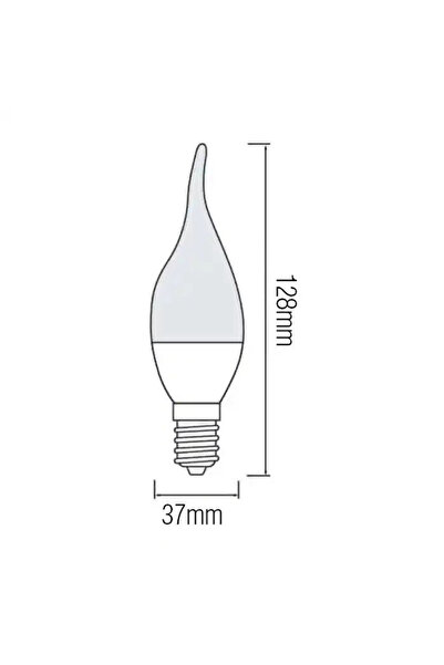 fullreyon 1 Adet Çok Kaliteli E14 Duy 5 Watt, 4200 Kelvin Beyaz Işık Led Ampul, Avize, Şamdan Ampulü Mum Ampul