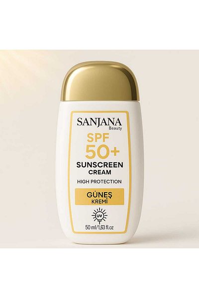 SANJANA Beauty Spf 50+ Sunscreen Cream, Moisturizing, Anti-Blemish Sunscreen – 50 ml