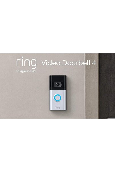 Ring جرس باب فيديو 4 - دقة عالية 1080 بكسل، اتصال ثنائي الاتجاه، تسجيل صوتي م...
