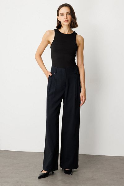 Ekol Pleated Wide Leg Trousers