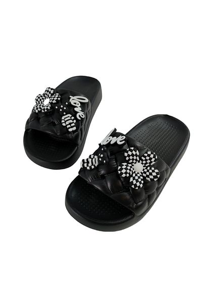 OEM Women's cheerful slippers with a cute pattern, with a platform, made of EVA material, H07-1