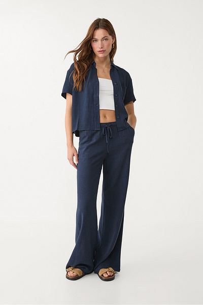 Stradivarius Flowing linen blend trousers