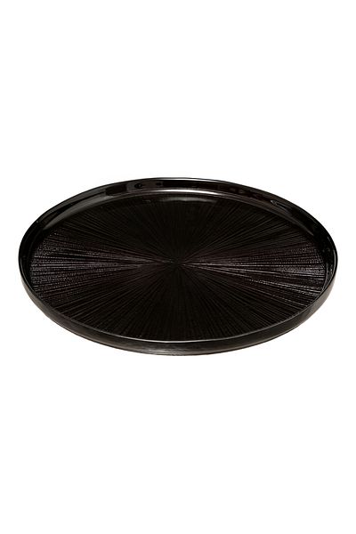 Secret de Gourmet Elegant Round Shaped Glass Astra Dinner Plate Black 28cm