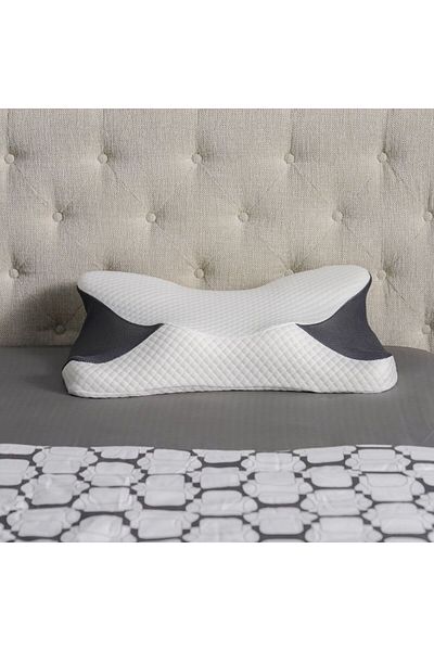 Danube Home Repose Double Jacquard 3D Mesh Ergo Pillow 66x38x17Cm | Polyurethane Pillow