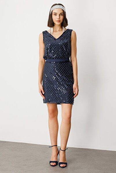 Ekol Pullu Boncuklu Mini Etek