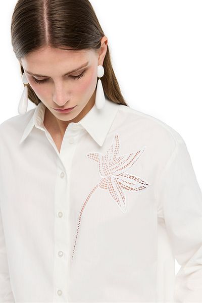 Perspective White Bowens Regular Fit Long Sleeve Shirt