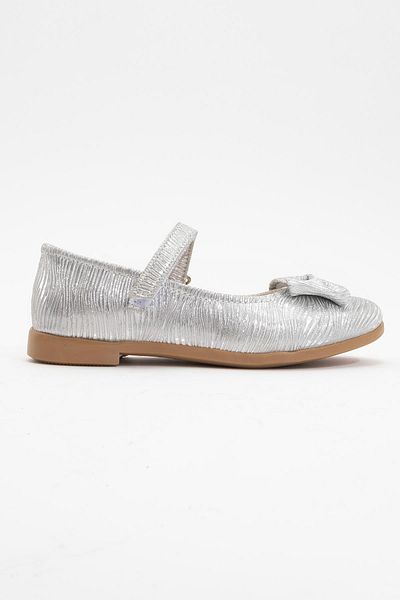 CCWAY AYAKKABI Children's Lace Shoes 31-36 Silver