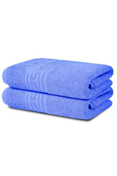 Modis Set of 2 Premium Quality Cotton Bath Towels, Modis, 50X90 cm, Blue