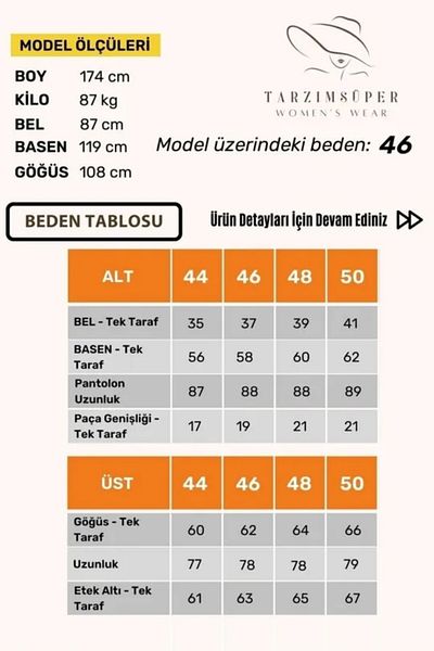 tarzımsüper Women's Plus Size Black V-Neck Comfort Model Short Sleeve Pocket Capri Suit