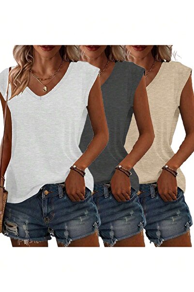 mercoledi Set de tricouri oversize Salas Boyfriend pentru femei, 3 culori, cu...