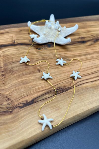 Balzamin Design Sea Breeze Adjustable Ghost Necklace with Starfish Figure
