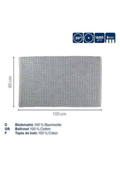 Kela Leana bath mat 100x60 cm white cotton