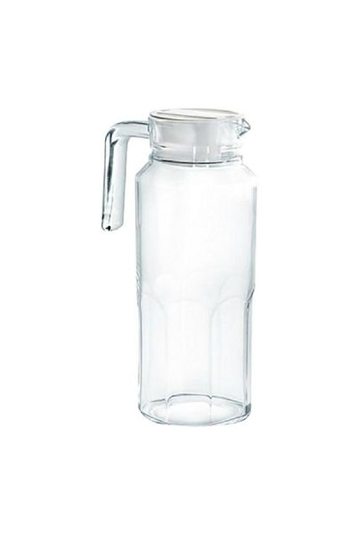 Luminarc Tuff Durable Fridge Glass Jug with Lid Clear 1.3 Liter