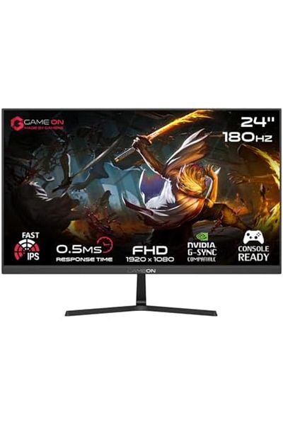 GAMEON GOPS24180IPS Pro-series Gaming Monitor, Gaming Monitor 24 Inch, FHD, 1920x1080, 180Hz, Fast I