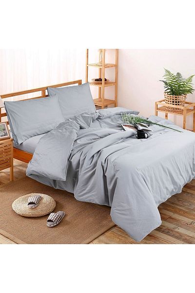 Danube Home Pearl & Coal Set of 2 Oxford Pillowcase Grey 50X75Cm | 100% Cotton Satin-800 Thread Count