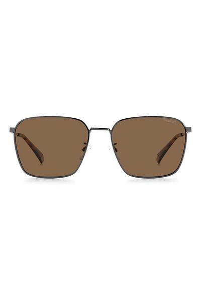 Polaroid Men's Sunglasses Pld 4120 G/s/x Kj1/sp, Grey, Rectangular, 59 Mm