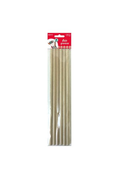 daço Daco Wood Chopsticks, 6 Pieces/Set, 9mm x 30 cm, Natur