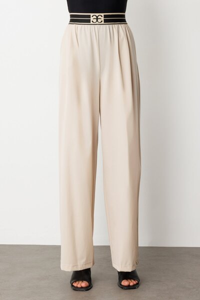 Mi Pret a Porter Mi Beli Ribanalı Paraşüt Kumaş Pantolon