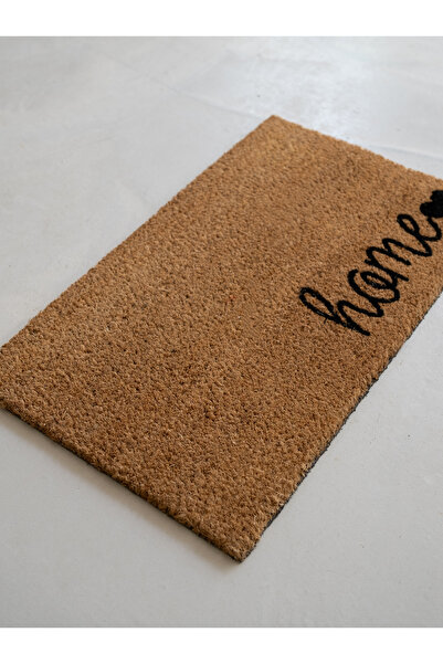 MODAPEK Kapı Önü Paspası Kalpli Home Ev Hediyesi 35x60