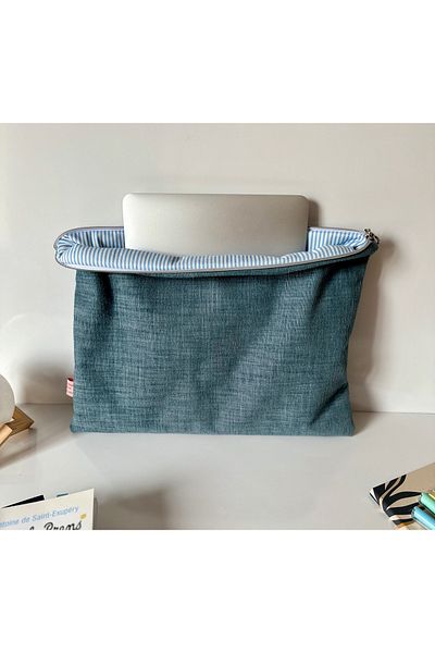 BABY KANGAROO Denim Blue Color Laptop Case - Protective Notebook Bag - Blue Computer Case