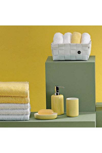 Kela Soap dispenser Ava yellow ceramic 17.5 cm 7.5 cm 350.0 ml