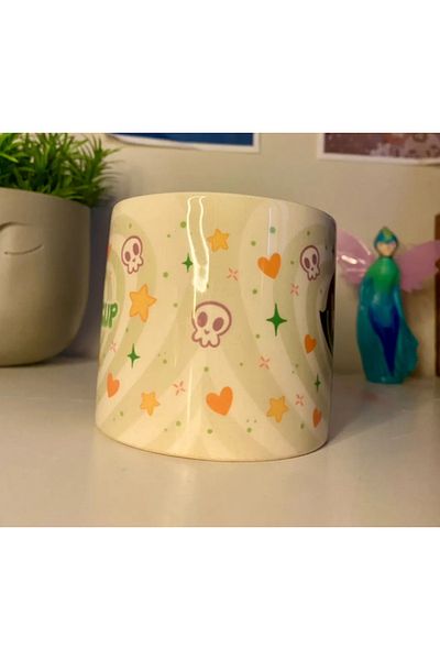 RHG Art Powerpuff Girls - Blossom - Buttercup - Bubbles Heart Detailed Mug Cup Coffee Cup