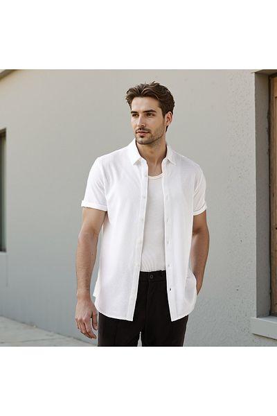 Iconic Iconic Textured Slim Fit Shirt