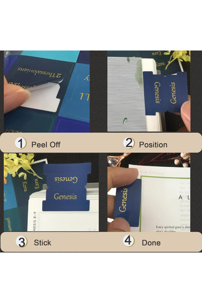 Choice 75 قطعة - علامات تبويب الكتاب المقدس باللون الأزرق الملكي، 75 علامة تبويب، علامات تبويب الكتاب المقدس المغلفة المطبوعة الكبيرة للنساء والرجال، سهلة الإزالة