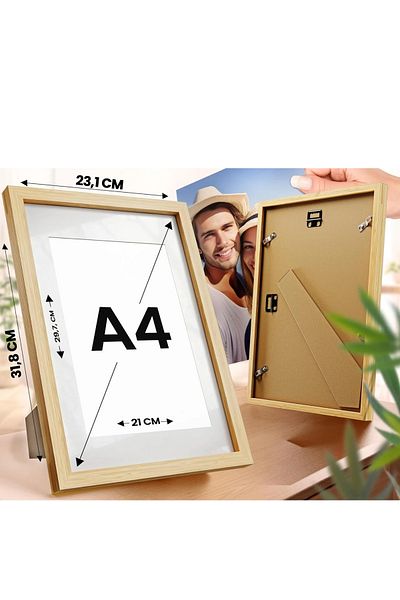 Bambua Set of 2 Bambua photo frames, bamboo, 21x29.7cm