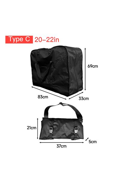 Choice Type C 20-22 inch Folding Bike Travel Bag Bicycle Portable Transport Carrying Case for 14-16 inch /